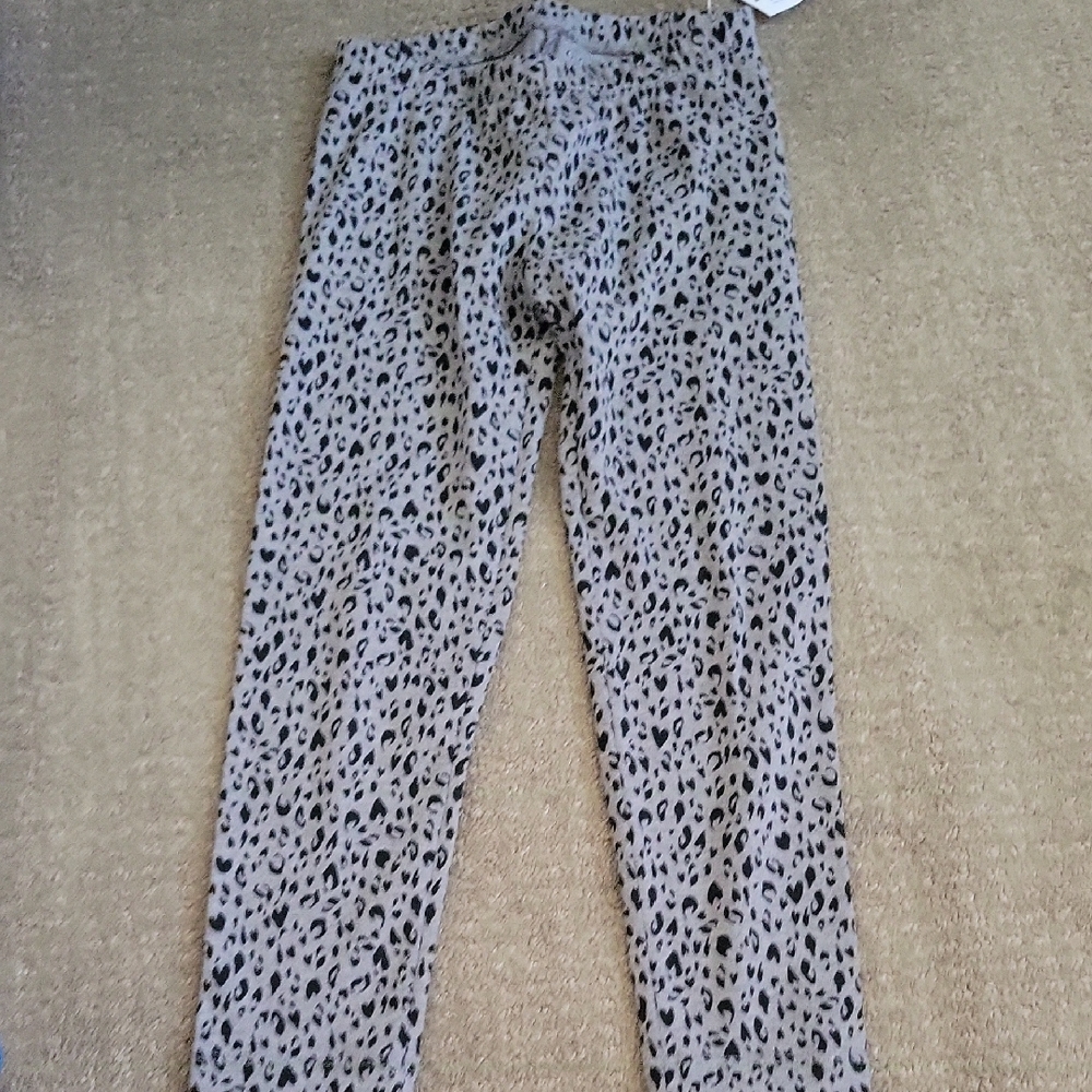 Old Navy Black and Gray Leopard Print Kids Leggings